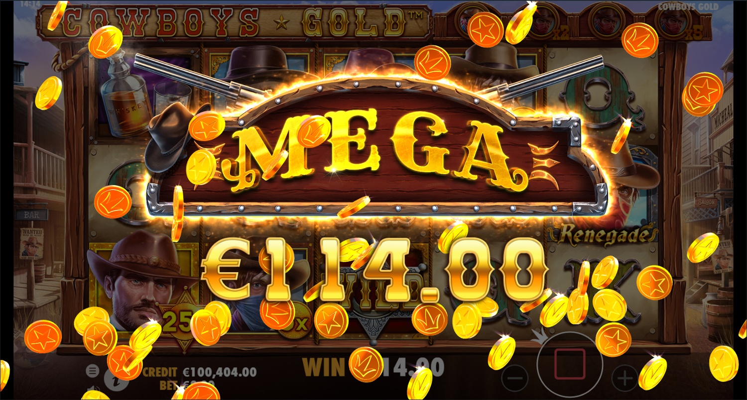 Big win in the Cowboys Gold slot
