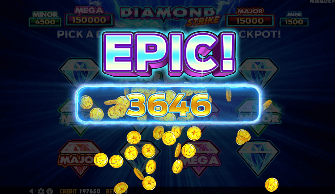 Epic win in the Diamond Strike slot