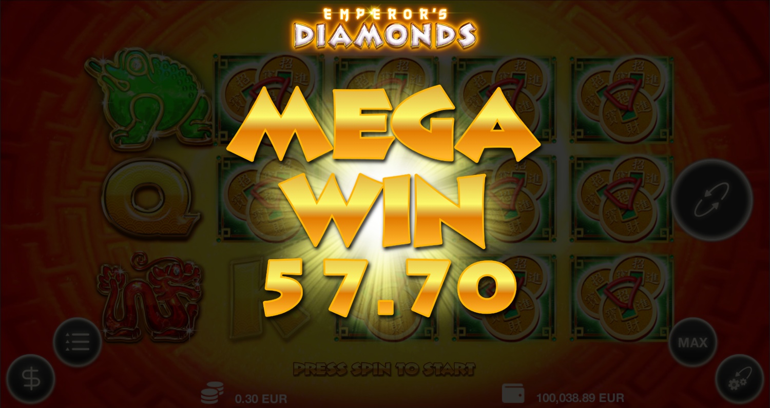 Possible big wins would be nicer if Emperor's Diamonds had higher volatility
