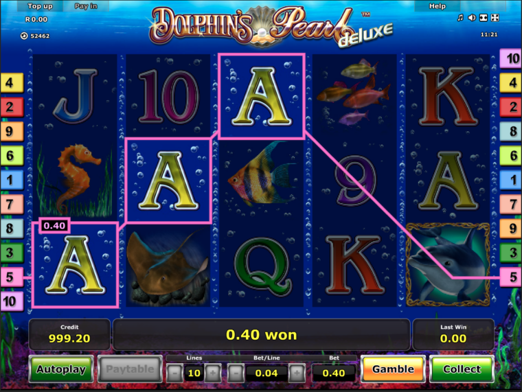 Simple win in Dolphin's Pearl Deluxe slot