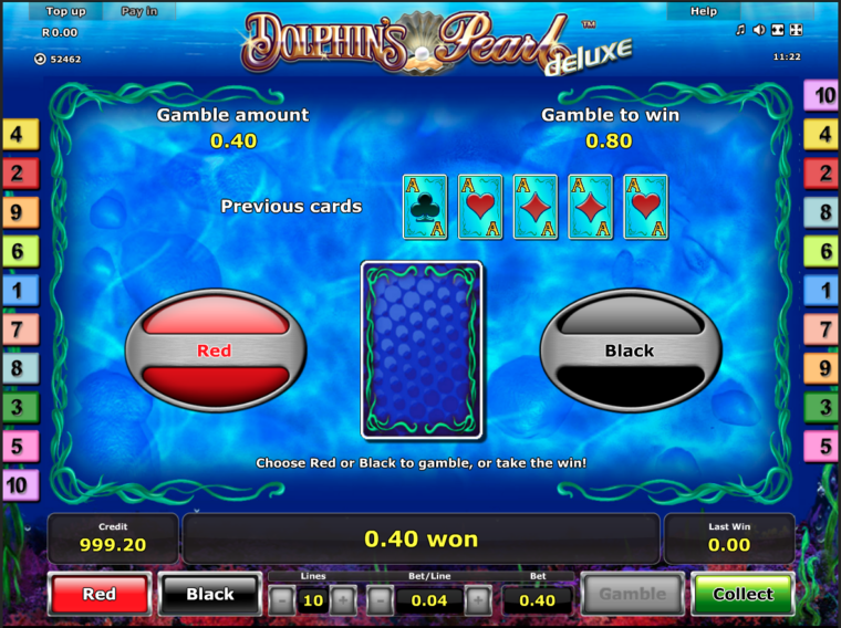 Standard gamble feature from Novomatic