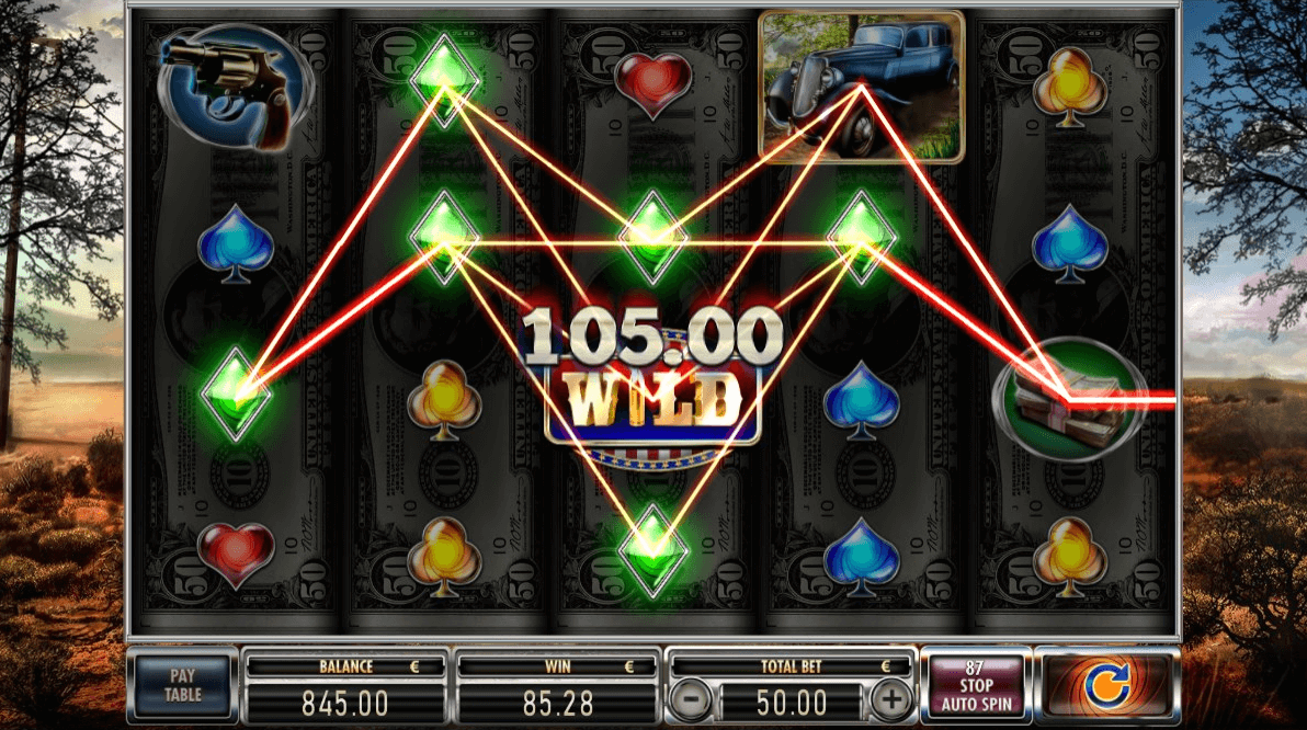Win in the Bonnie & Clyde slot machine