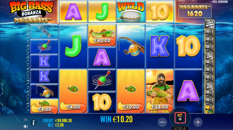 win with the Fisherman symbol in the Free Spins feature